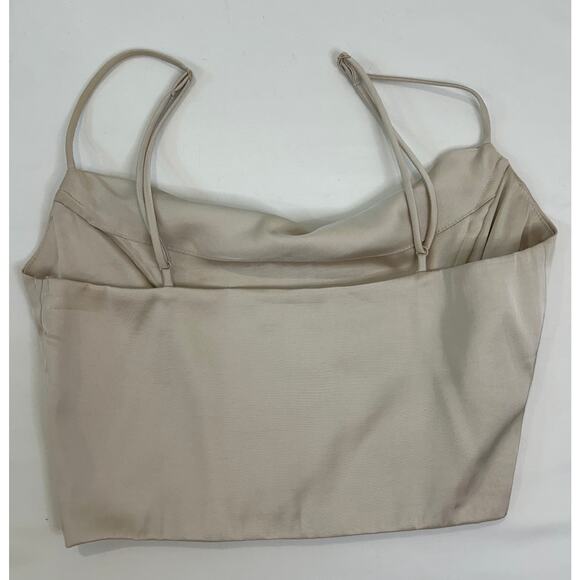 H & M women's Cropped Satin Corset Top Size Small - Picture 3 of 3